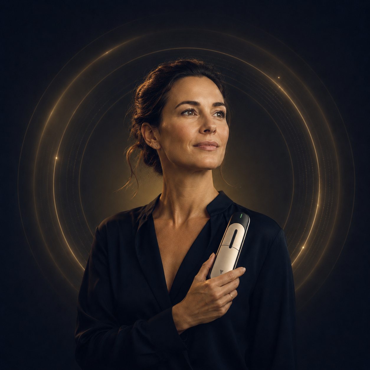 Visuel hero · sérénité / produit · cadré rond